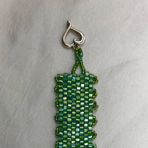 Handmade Green Beaded Boho Bracelet NEW! - Picture 5 of 6